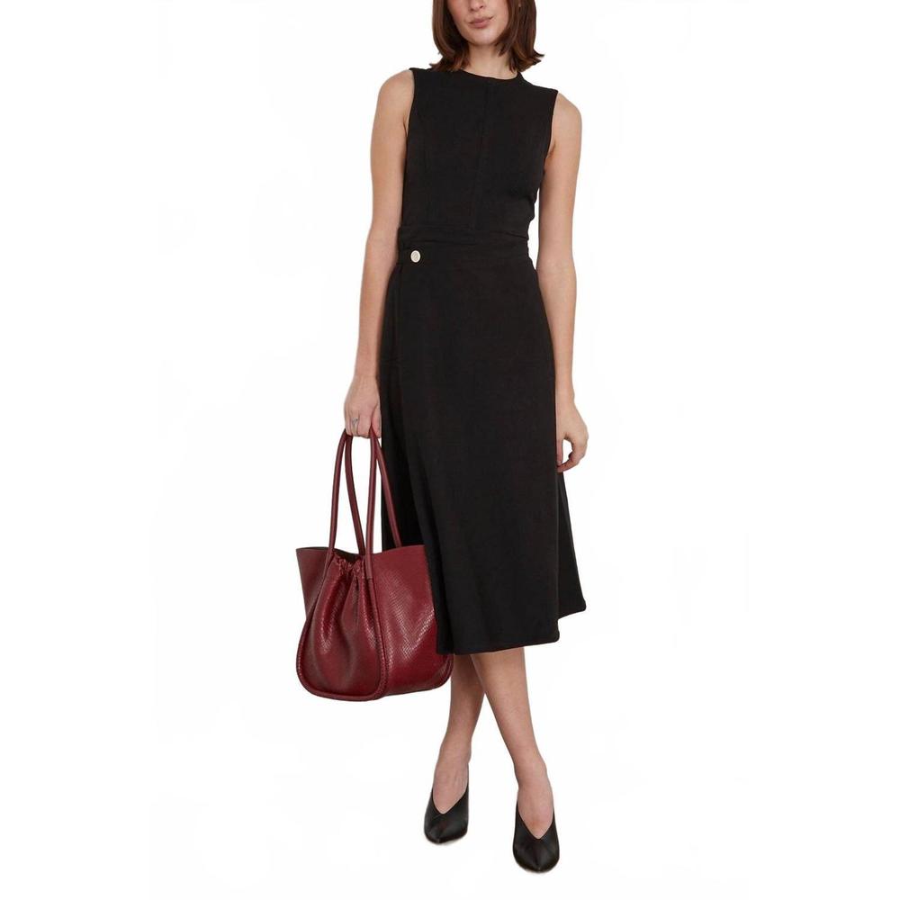NEW PROENZA SCHOULER WHITE LABEL ivy wrap dress in black - Picture 3 of 4